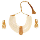 Heavy Beaded Jaroa Necklace Set - BRISHNI