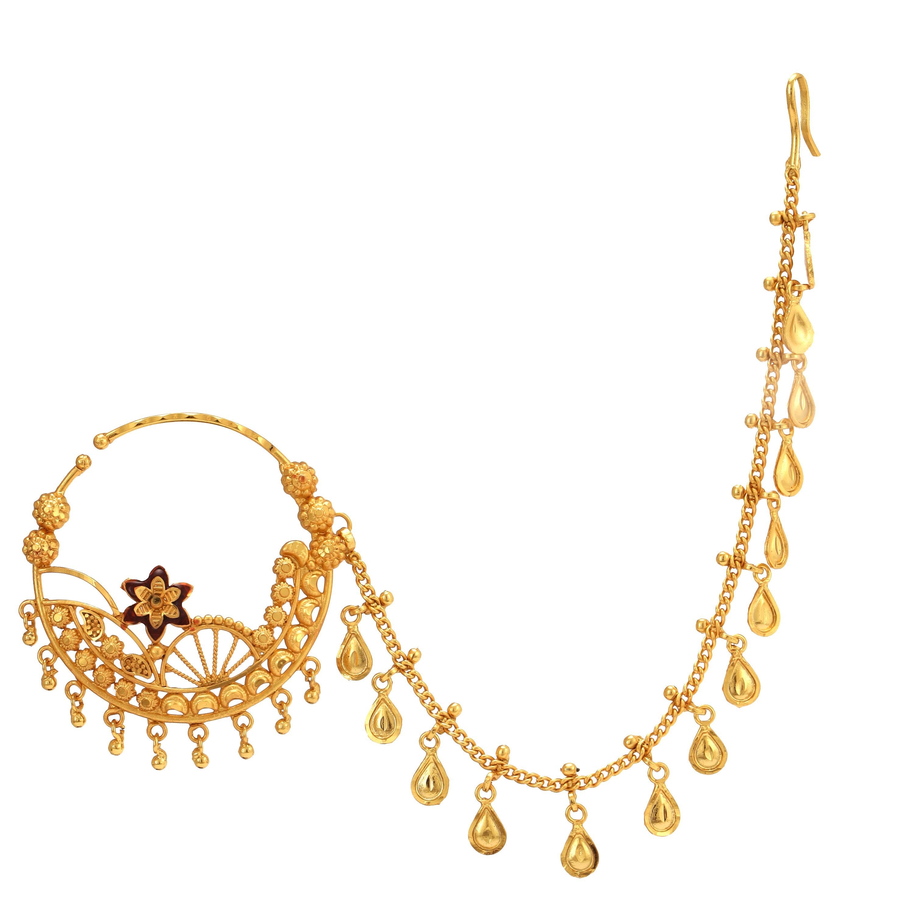 Nosering, nath, nathni, kundan nath, nose chain, bridal nose ring