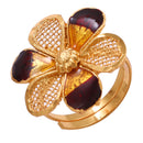 Jaal Mina Petal Finger Ring - BRISHNI