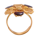 Jaal Mina Petal Finger Ring - BRISHNI