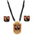 Jagannath (Square) Pendant with Matching Earrings - BRISHNI