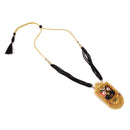 Jagannath (Square) Pendant with Matching Earrings - BRISHNI