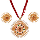 Jyoti Big Pendant Tassel Set - BRISHNI