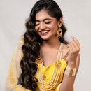 Kanbala Designed Beaded Lahara Necklace Set - BRISHNI