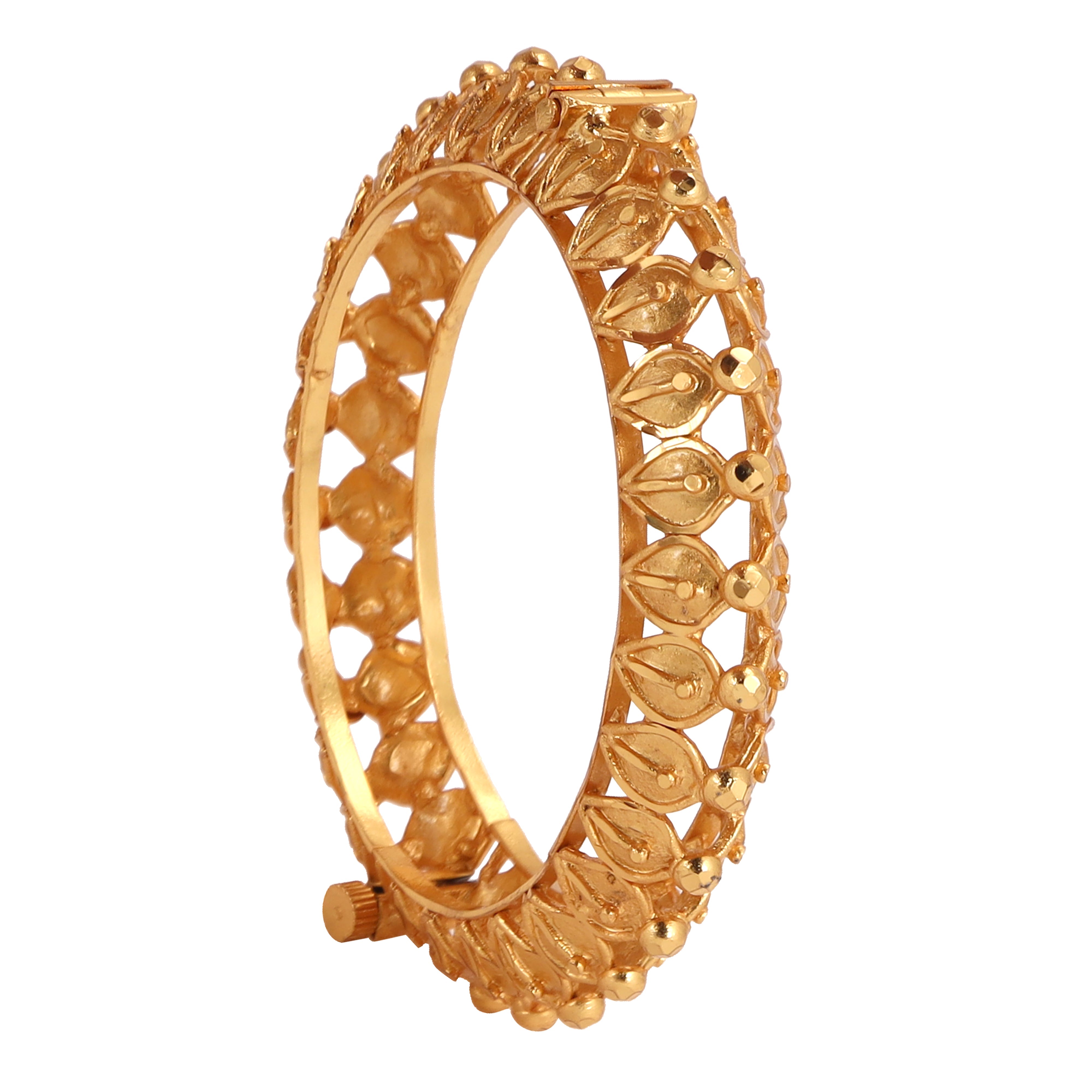 Diya Kankan One Piece 24K Gold Plated Bangles - Main Image