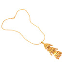 Kulo (3 step) Pendant With Chain And Matching Earrings - BRISHNI