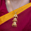 Kulo (3 steps) Pendant With Chain And Matching Earrings - BRISHNI