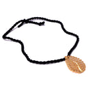 Leaf Locket With Matching Earrings Set - BRISHNI