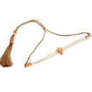 Little Butterfly White Beads Choker Set - BRISHNI