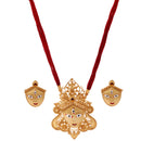 Maa Dugga Locket With Matching Earrings - BRISHNI