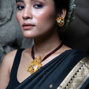 Maa Dugga Locket With Matching Earrings - BRISHNI