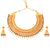 Maroon Mina Wide Chatai Necklace Set - BRISHNI
