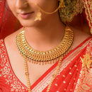 Maroon Mina Wide Chatai Necklace Set - BRISHNI