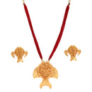 Matsya Pendant With Matching Earrings - BRISHNI