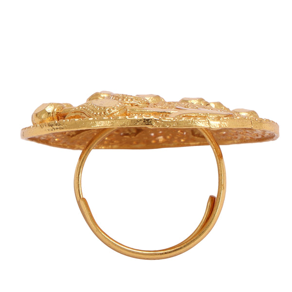 Buy Trendy Dubai Jewelry Light Weight Round Shape Adjustable Ladies Finger  Ring Design
