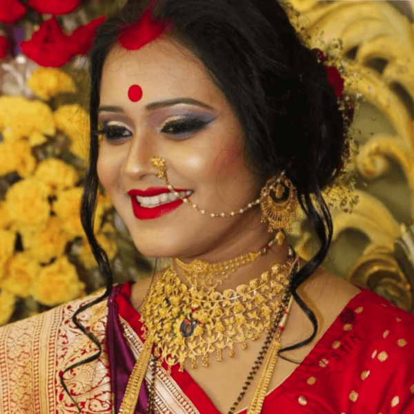 Mayurakkhi - Broad Collar Choke Set | Gold-plated Bridal Necklace - BRISHNI
