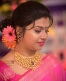 Mayurakkhi- Broad Collar Choker Necklace Set - BRISHNI