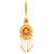 24K gold plated Mina Flower KomorBicha with intricate design and hanging chains, ideal for traditional attire.
