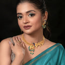 Mina Flower Mayur Necklace Set - BRISHNI