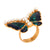 Minakari Butterfly Finger Ring - BRISHNI