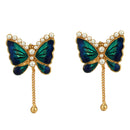 Minakari Butterfly Necklace Set - BRISHNI