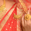 Moon Shaped Brooch Saree Pin - BRISHNI