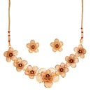 Net Flower Necklace Set - BRISHNI