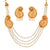 Paisely Beaded Small Ranihar Necklace Set - BRISHNI