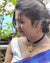 Pankhudi Sea Green Minakari Pendant Set - BRISHNI