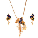 Peacock Grace Medium Tie Chain Set - BRISHNI