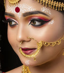 Peacock Motif Traditional Nose Ring (Nath) - BRISHNI