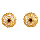 Prosakha - White Beaded Pendant With Chain and Matching Studs - BRISHNI
