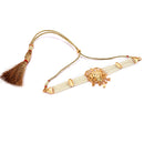 Rajani - White Beads Choker Set - BRISHNI