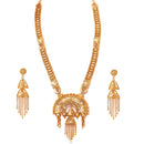 Ranjita Sitahar Set with 24K gold plated necklace and matching earrings, showcasing traditional Bengali design.