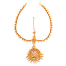 Round Kanbali Middle Drop Chain Mathapatti - Mangtika - BRISHNI