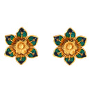 Saadhvi - White Beaded Lahara With Minakari Flower - BRISHNI