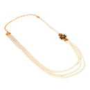 Saadhvi - White Beaded Lahara With Minakari Flower - BRISHNI