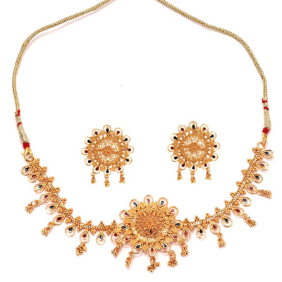 Sampurna (Minakari) Choker Necklace Set