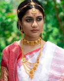 Seven Sisters - Heavy Bridal Necklace Set - BRISHNI