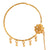 Side Floral Gold Drops Nose Ring (Nath) - BRISHNI
