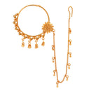 Single Flower Heavy Nose Ring (Nath) - BRISHNI