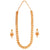 Single Line Flower Chatai Necklace Set - BRISHNI