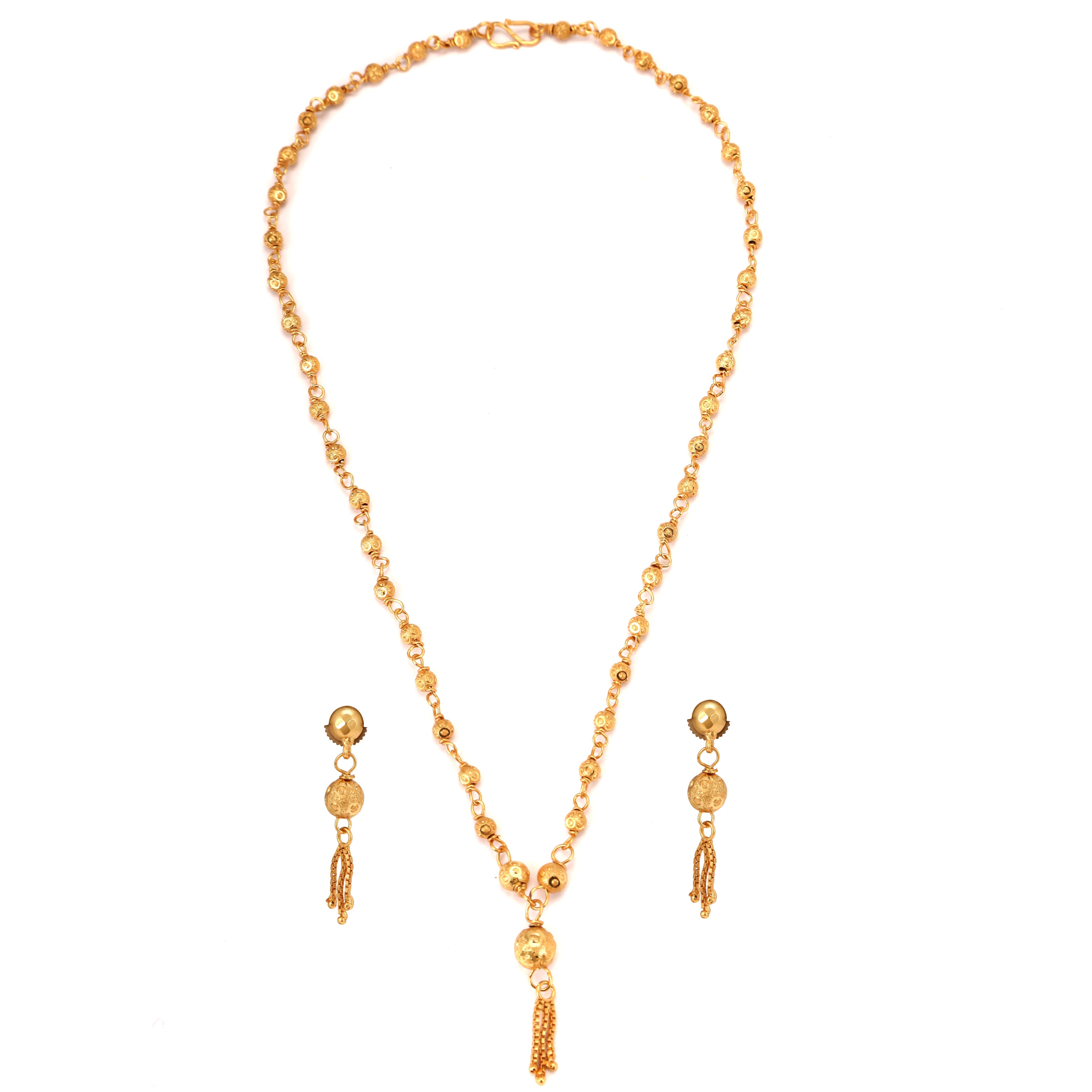 Light weight gold ball chain necklace sales