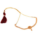 Small Flower Motif Kanthi With Matching Earrings - BRISHNI