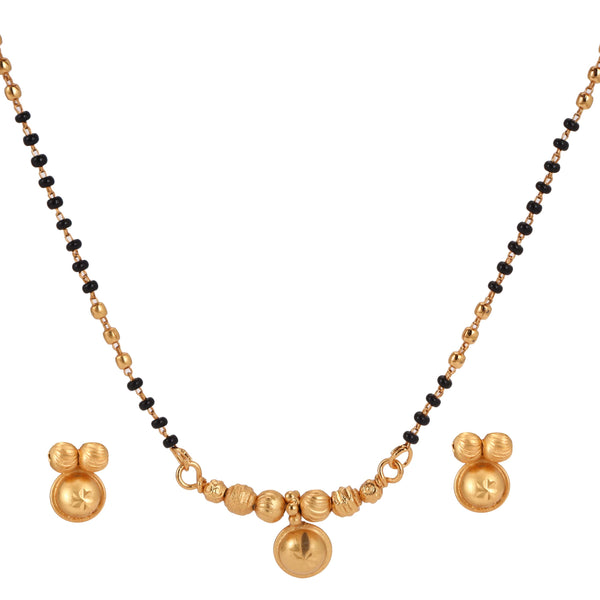 South Indian Style Mangalsutra With Earrings - BRISHNI