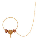 Three Flowers Minakari Nose Ring (Nath) - BRISHNI