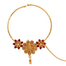 Three Flowers Minakari Nose Ring (Nath) - BRISHNI
