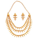 Three Layered Necklace Set - BRISHNI