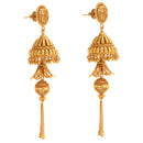 Three Steps Flower Ball Chain Jhumka - BRISHNI