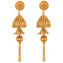 Three Steps Flower Ball Chain Jhumka - BRISHNI